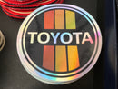 TOYOTA Old School Stripe Logo Decal Sticker - Regular or Holographic